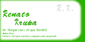 renato krupa business card