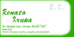 renato krupa business card